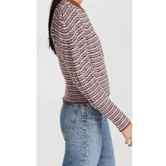 A.L.C. Samara Wool Alpaca Blend Striped Multicolor Sweater - Picture 3 of 12